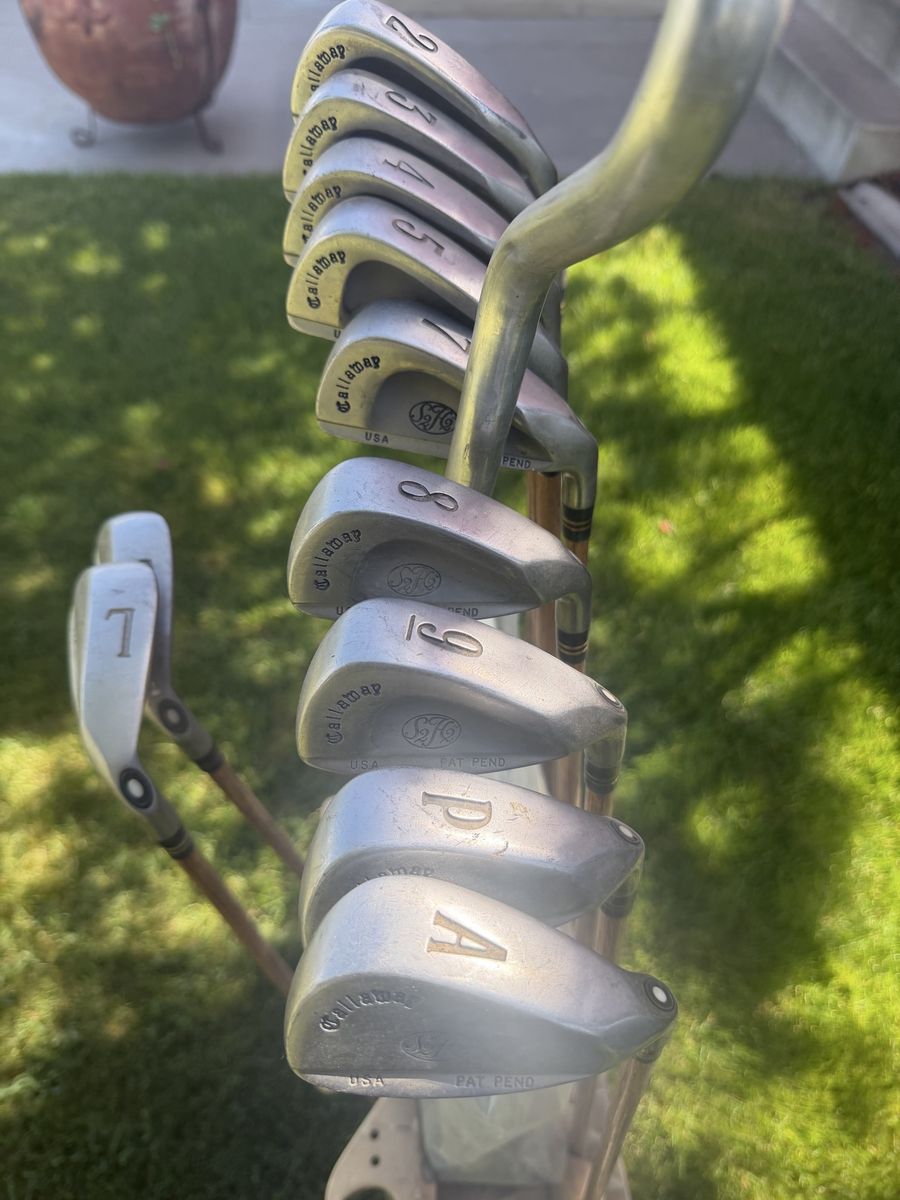 Callaway S2H2 USA Pat Pend Golf Irons Set (2-A) with Cart - Used