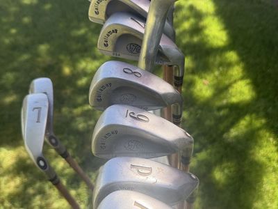 Callaway S2H2 USA Pat Pend Golf Irons Set (2-A) with Cart - Used