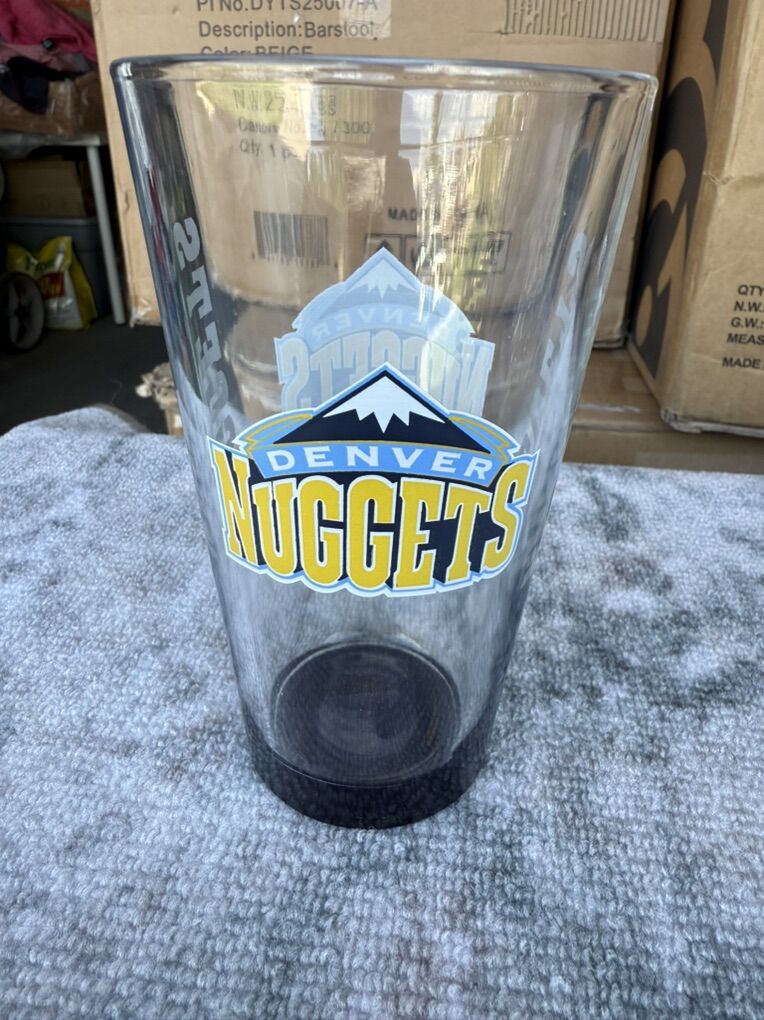 Denver Nuggets NBA 16oz Pint Glass New