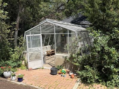 Vintage Lord & Burnham Greenhouse - 14'x16' Aluminum Frame, Glass Panels