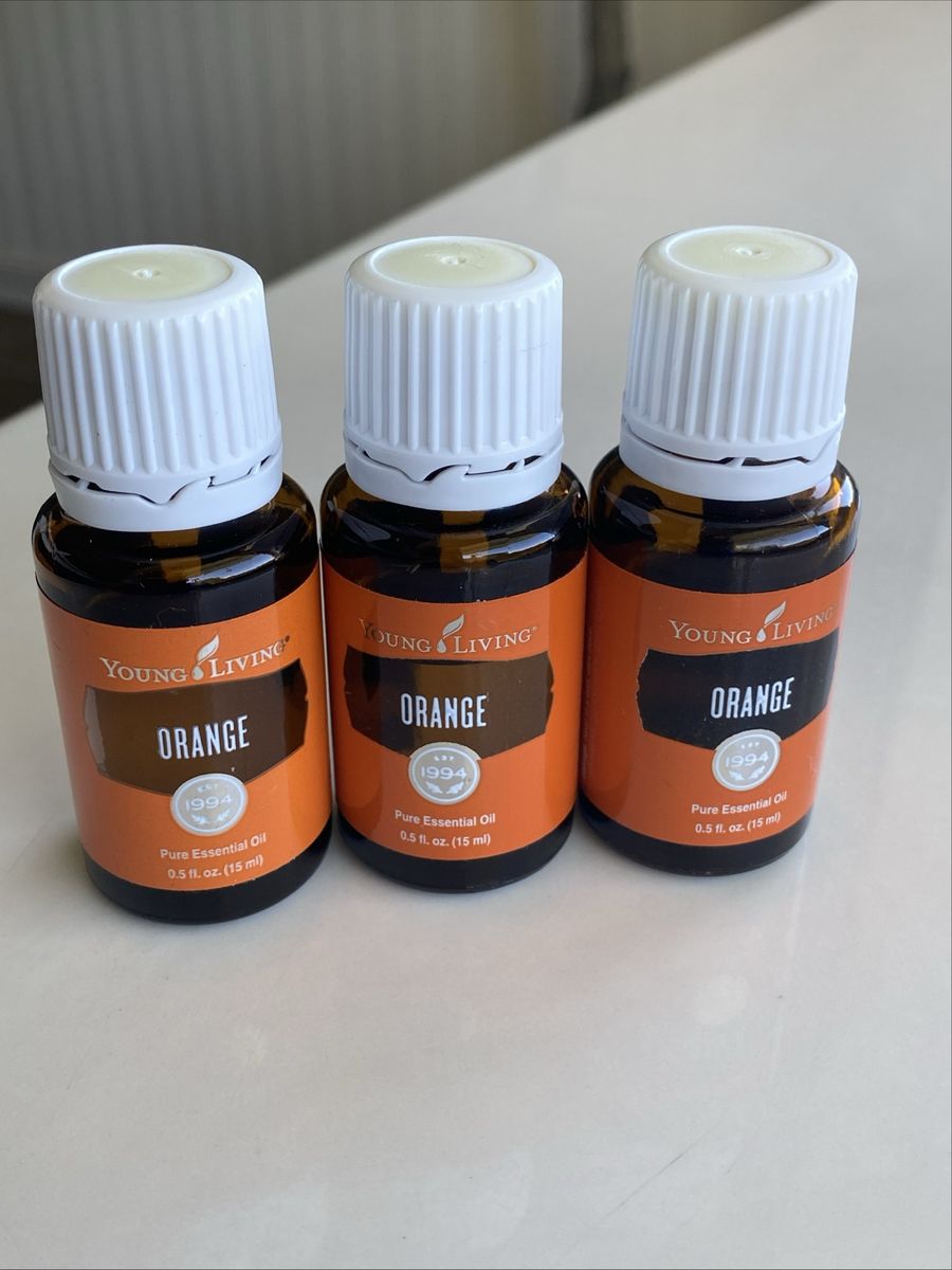 Young Living Orange Pure Essential Oil (3-Pack) 0.5 fl. oz. (15mL) Sealed Bottles New