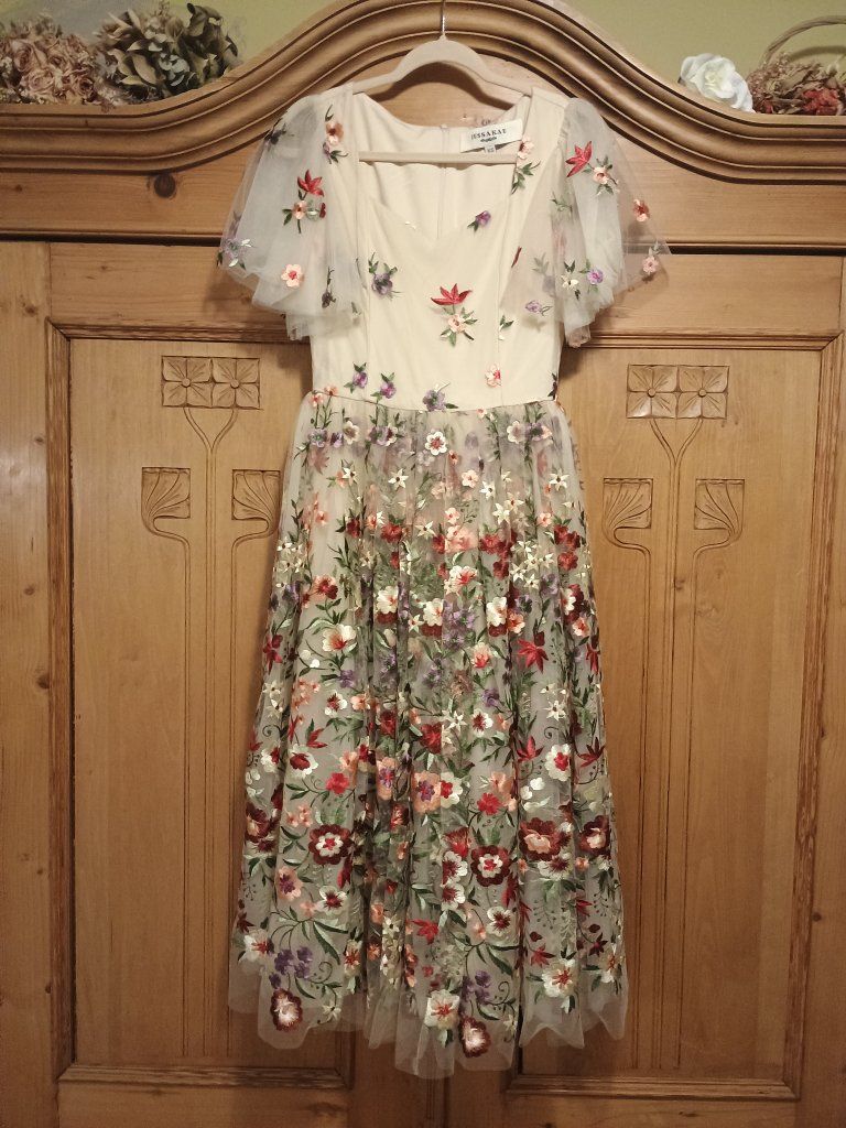Jessakae Floral Embroidered Dress Size XS