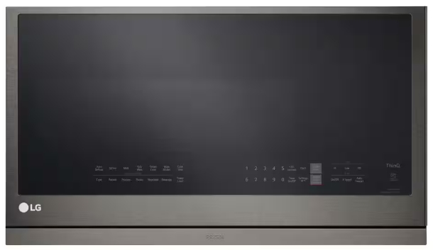 LG 2.1 cu. ft. 30 in. Width Black Stainless Steel 1,050-Watt Smart Over-the-Range Microwave Oven with ExtendaVent 2.0