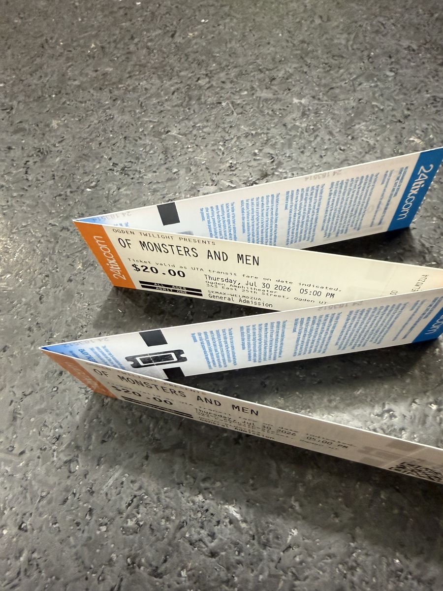 Of Monsters & Men GA paper tickets-4