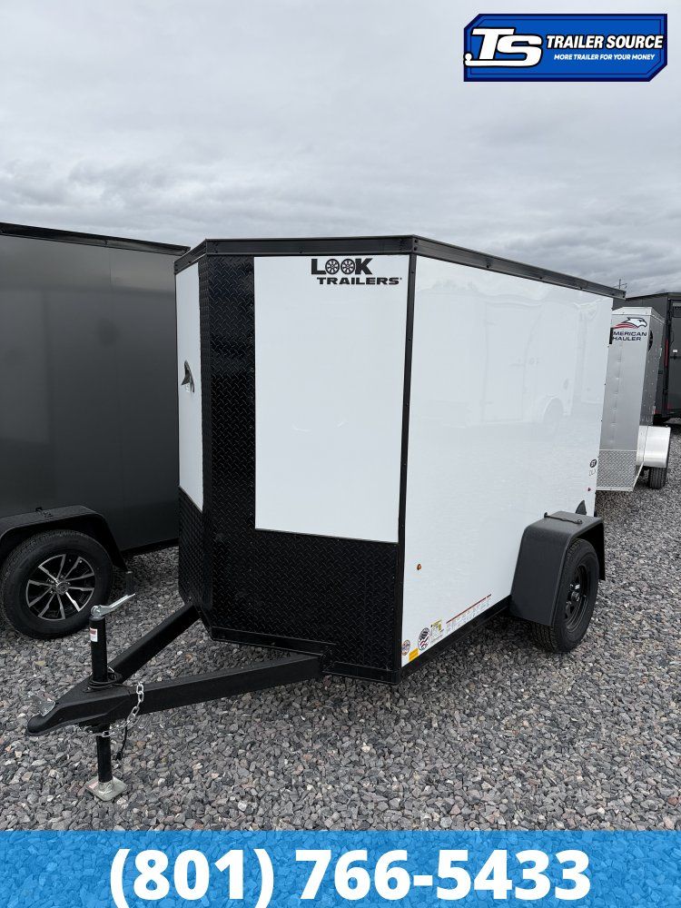 5x8 Look ST DLX Enclosed Cargo Trailer - 5'6" Interior - 3.5K GVWR - .080 PolyCor, Alloy Wheels, Rear Spoiler w/ Load Lights