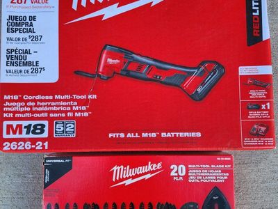 NEW Milwaukee M18 Multi-Tool, Battery, Charger, and Blade Kit