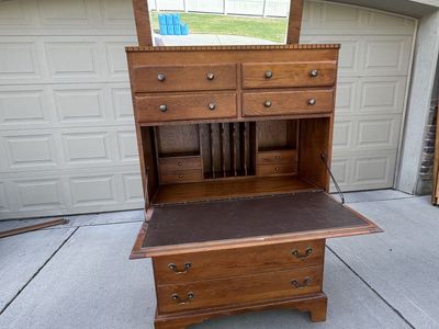 Solid wood Desk, Dresser Jewelry Hutch Armoire Combo