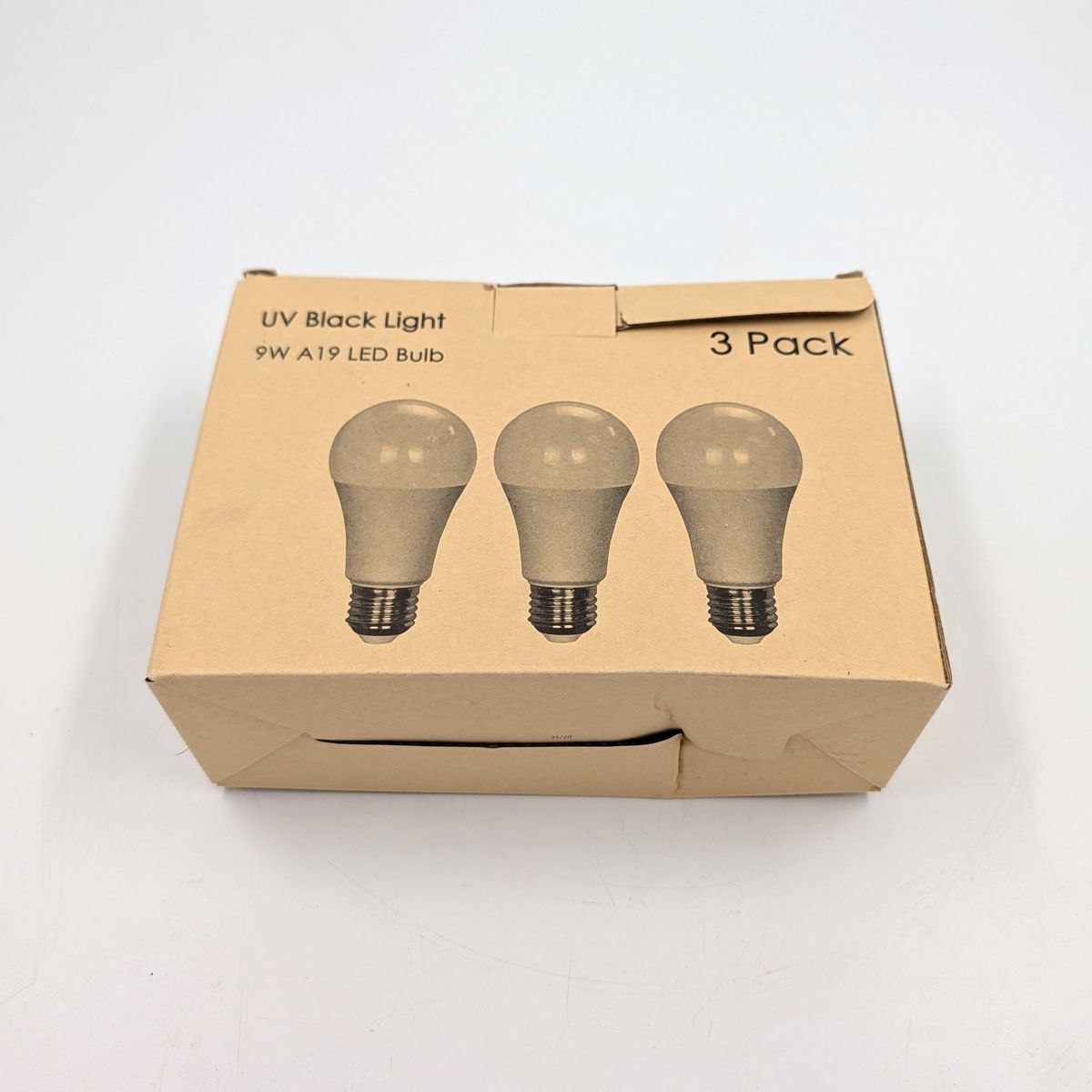 UV LED Black Light 3 Pack 9W A19 LED Bulbs 3 Pack