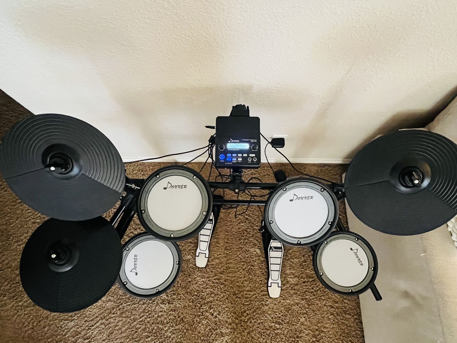 Electric drum set adjustable 7 pieces