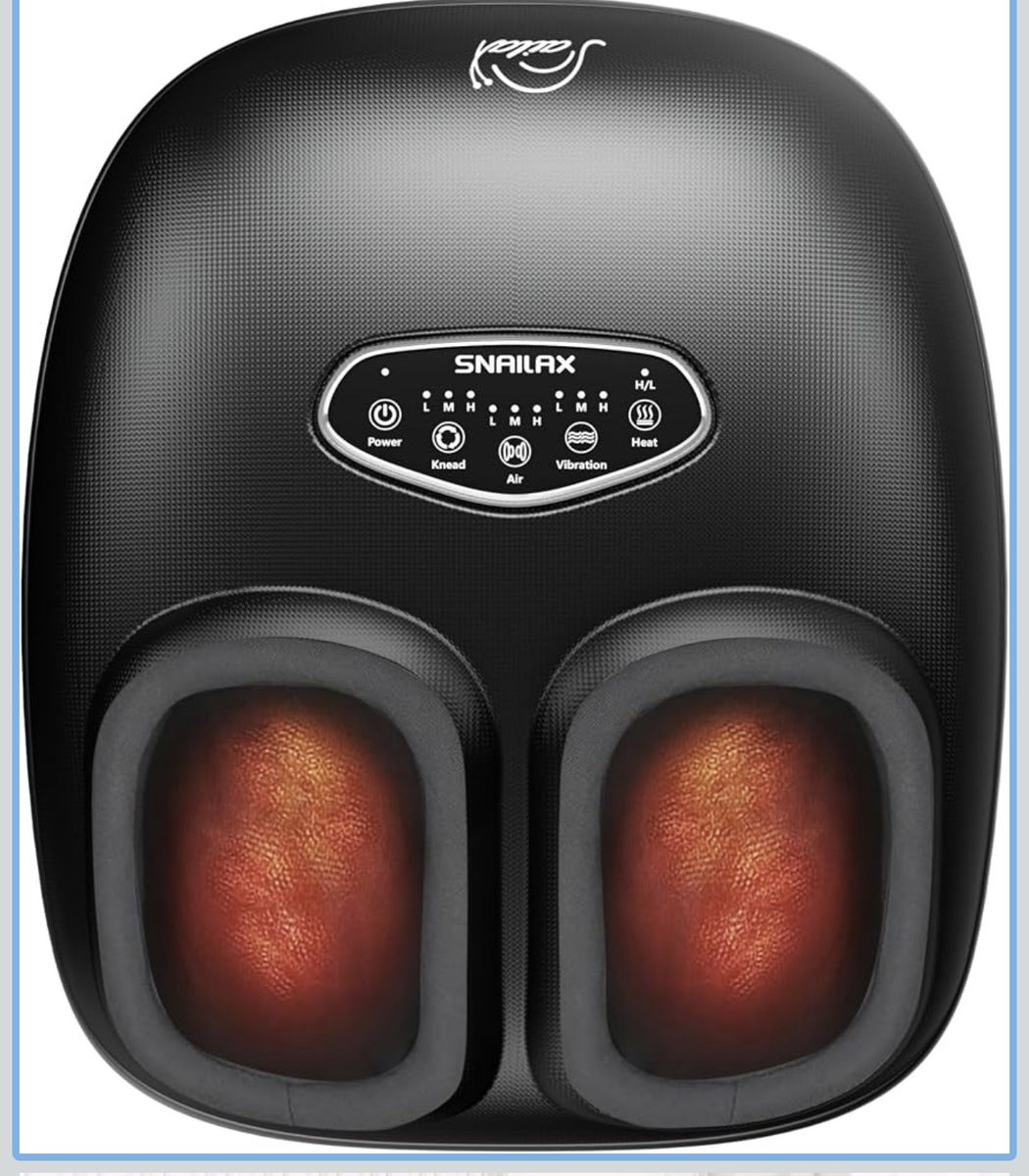 Snailax Shiatsu Foot Massager Machine with Heat, Deep Kneading, Air Compression, and Vibration