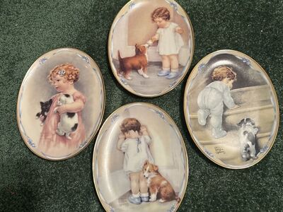 4 Bessie Pease Gutmann Collector Plates
