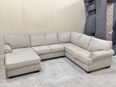 Ashley Furniture Beige Sectional Couch - Delivery Available