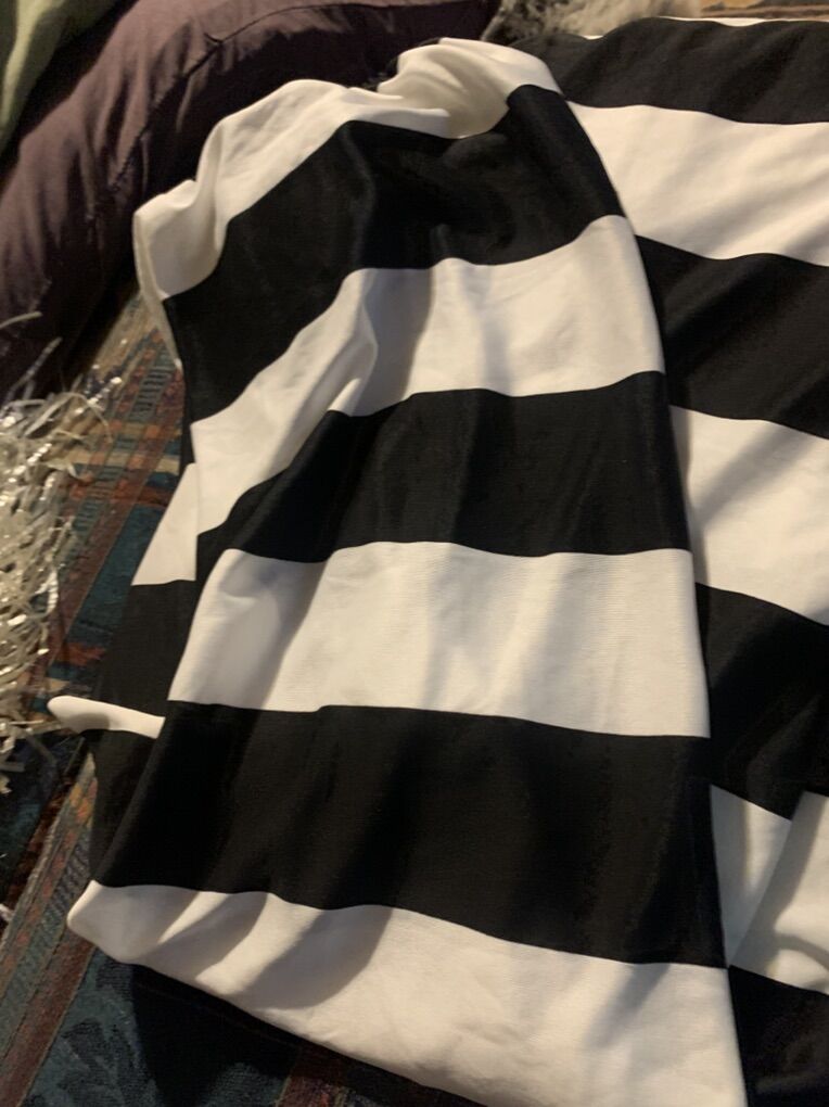 Black and white striped pants prisoners Halloween