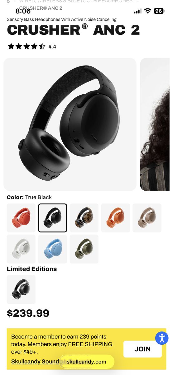 Brand New Skull Candy Crusher ANC 2 Headphones