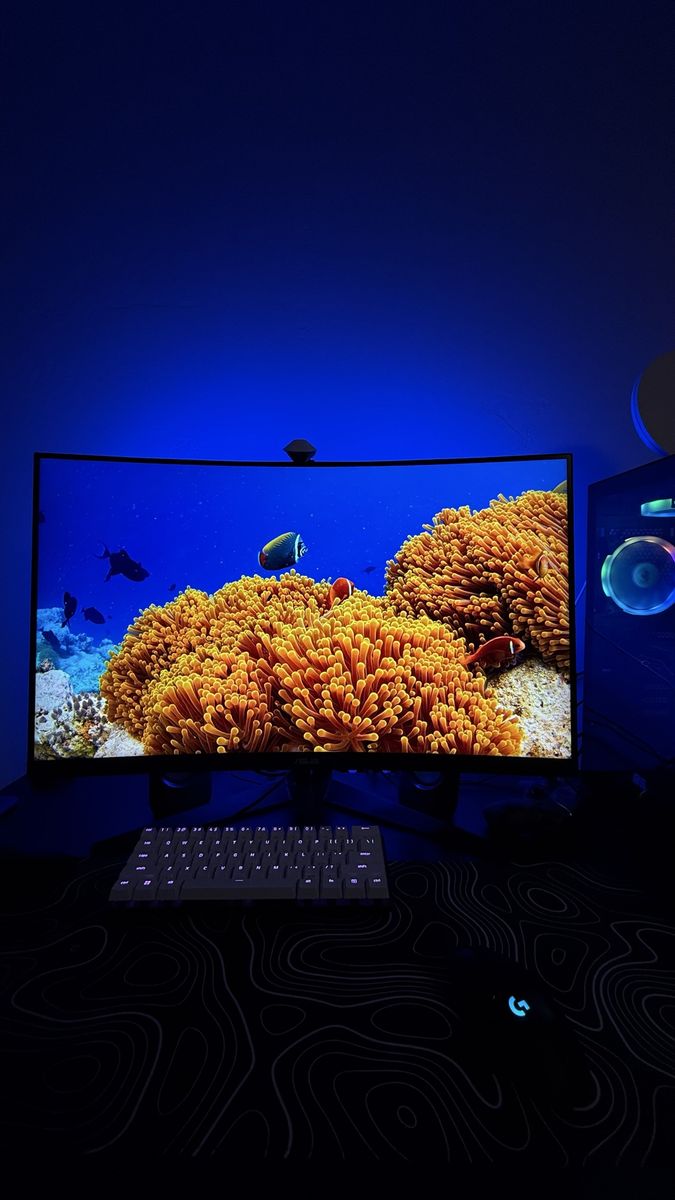 ASUS TUF Gaming VG32VQ1B 32” Curved 1440p 165Hz Monitor + Govee DreamView G1S