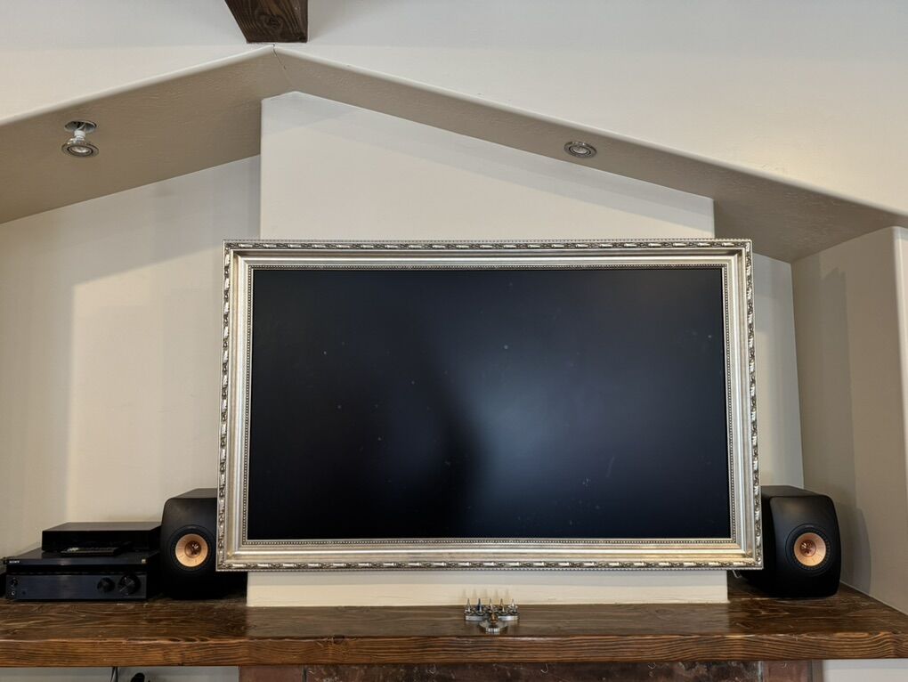 Ornate Silver bezel For Samsung Frame Tv 65 inch