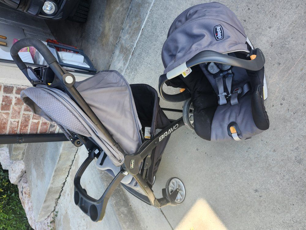 Chicco Stroller, car seat and base