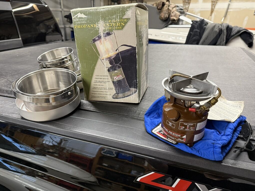 Stove,  new Lantern And Cookstuff