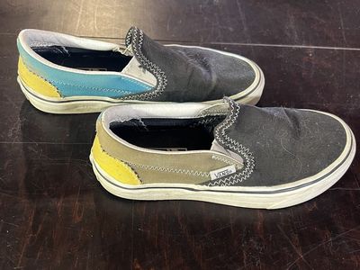 Zig Zag Multi/ True White Slip On Vans