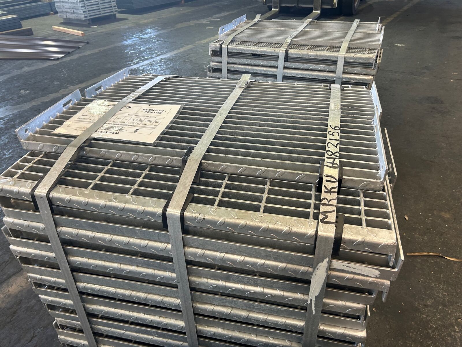 Galvanized Steel Bar Grating Stair Treads 1-1/4" x 3/16" x 10-15/16" x 36" - $75.95 each