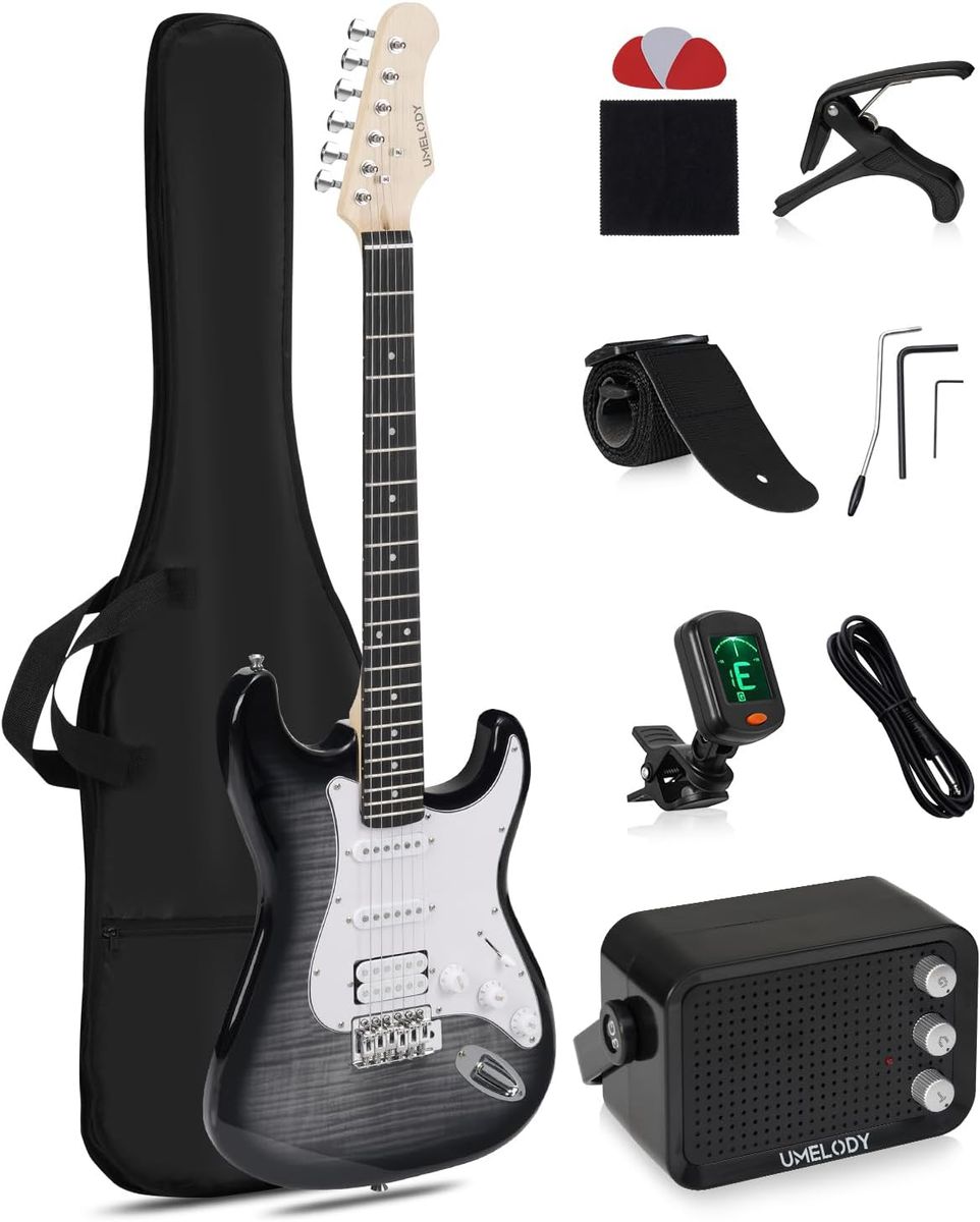 NEW UST-200 Beginner Electric Guitar Kit HSS Pickup, Versatile 5-Way Switch for Clean to High-Gain Tone