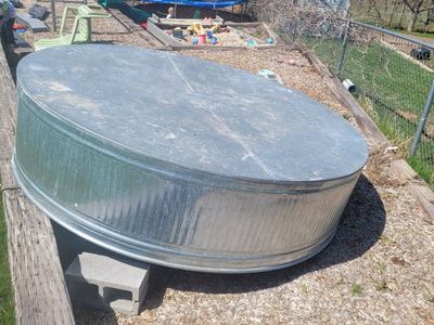 Large Round Galvanized Stock Tank Pool