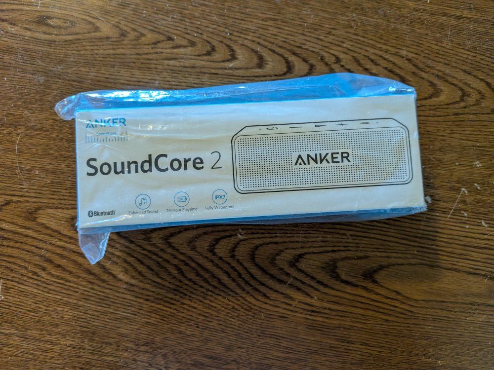 Anker SoundCore 2 Portable Bluetooth Speaker - IPX7 Waterproof, 24H Playtime, Enhanced Sound