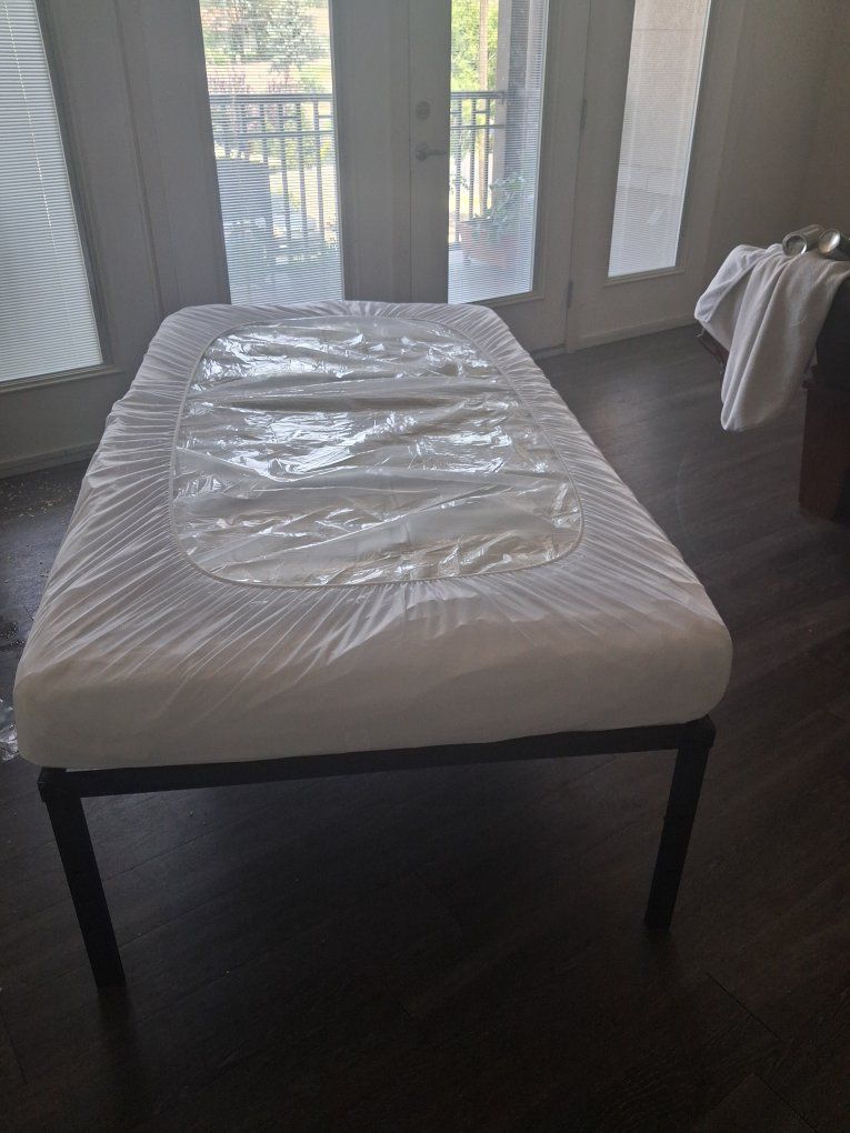 twin bed frame and mattress
