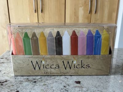 Wicca Wicks 46 Unscented Spell Candles - Assorted Colors for Rituals & Home Decor
