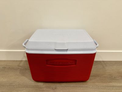 Red Rubbermaid Cooler