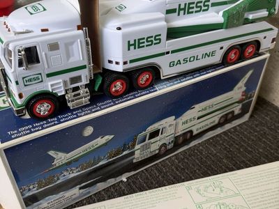 1999 Hess Toy Truck and Space Shuttle with Satellite - Lights and Sound, Original Box, Collectible