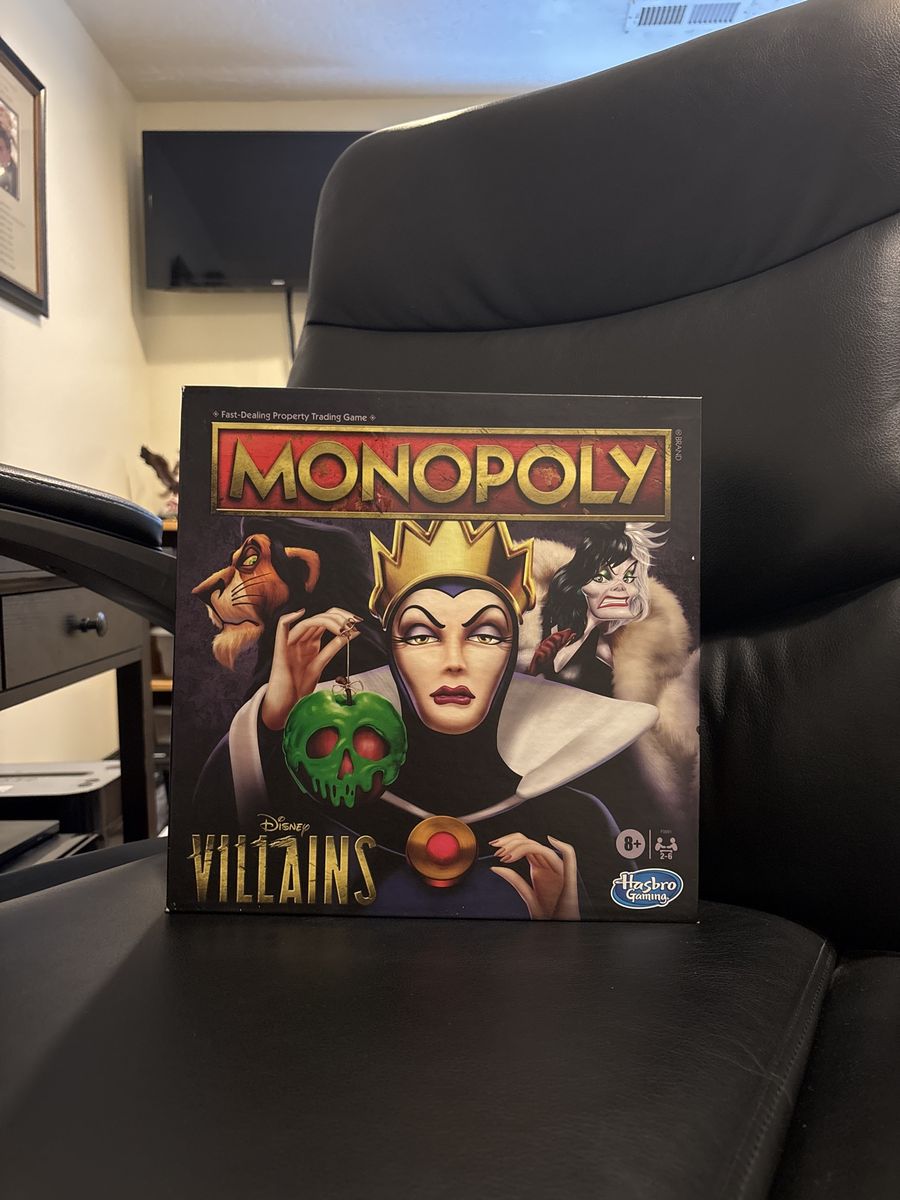 Monopoly Disney Villains Edition Board Game Hasbro Gaming Fast-Dealing Property Game