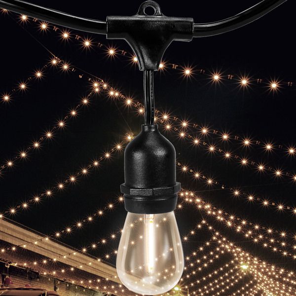 00 FT Commercial Grade Bistro Lights – 10 Segments, Wedding/Venue Ready, Bulk Discount