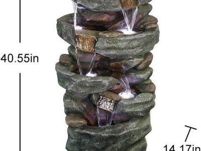 Water fountain 6 tier 6led new