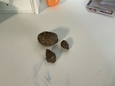 Brown rock all around.