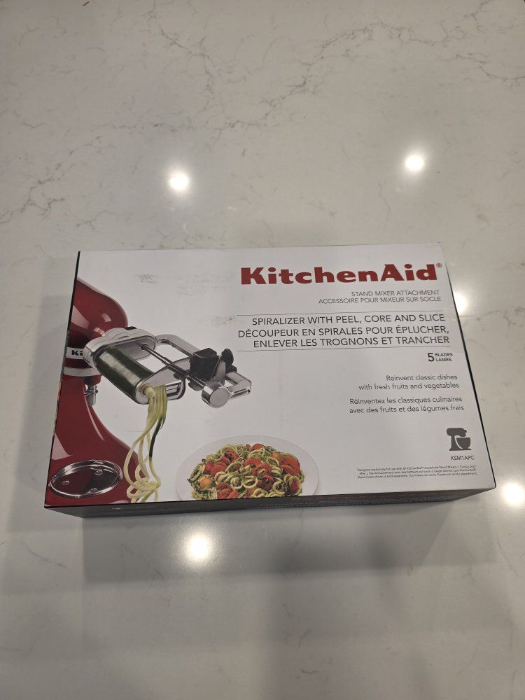 KitchenAid KSM1APC Spiralizer Stand Mixer Attachment with Peel, Core & Slice - 5 Blades
