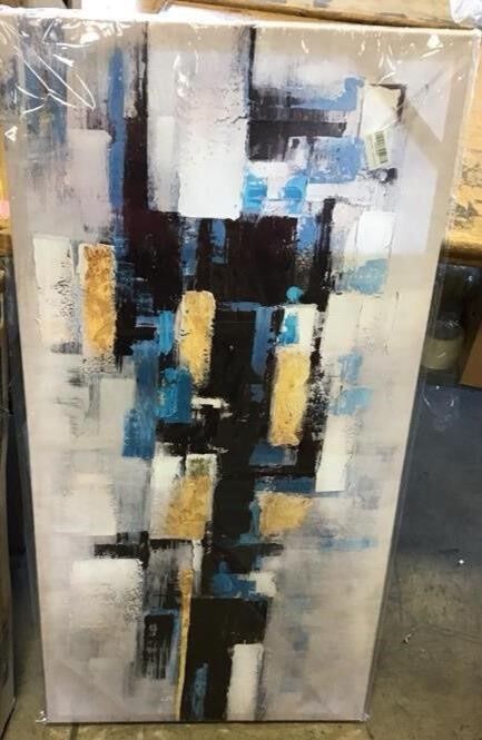 Abstract Wall Art Colorful design 24x48in