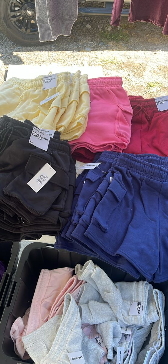 Refuge Fleece Boyfriend Cargo Shorts - Multiple Colors and Sizes