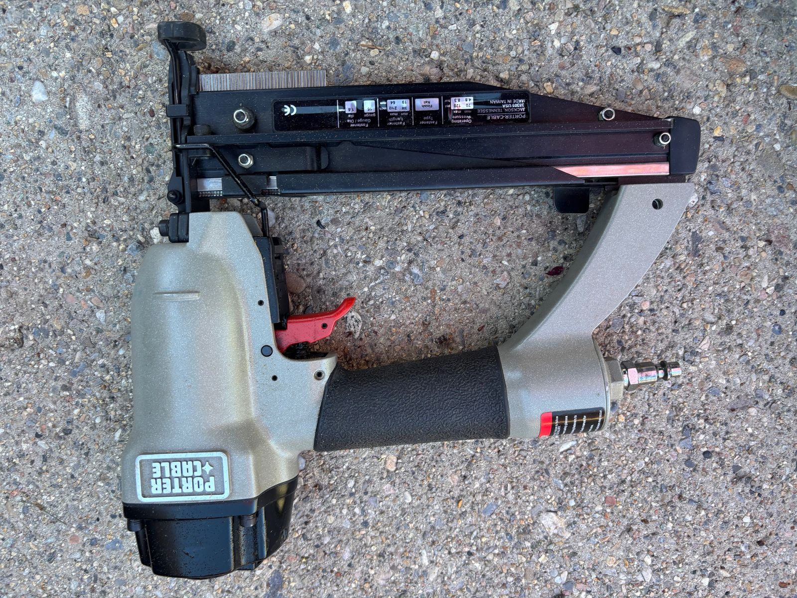 Porter Cable 18 G.A. brad nailer