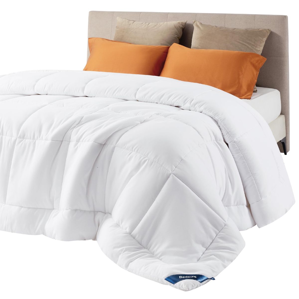 New! Bedsure Comforter Duvet Insert - Quilted Comforters Queen Size, All Season Duvet, GentleSoft Down Alternative Bedding