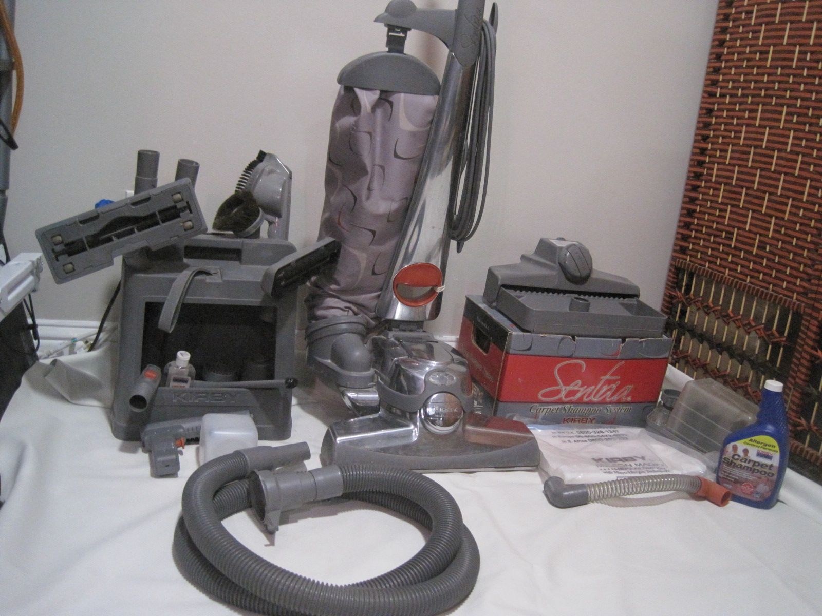 Kirby SENTRIA G10D Upright Grey Vacuum w/ Attachments & Carpet Shampoo System