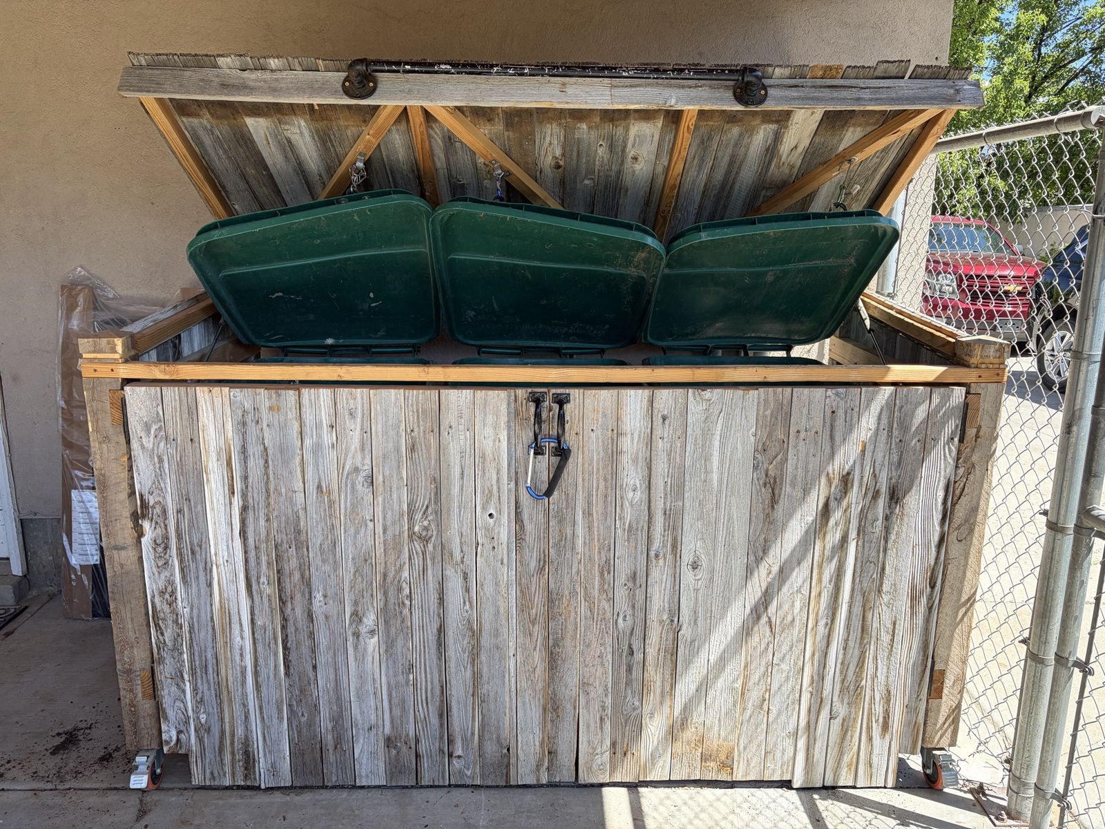 Custom Trash Can Storage Enclosure- Hand Built