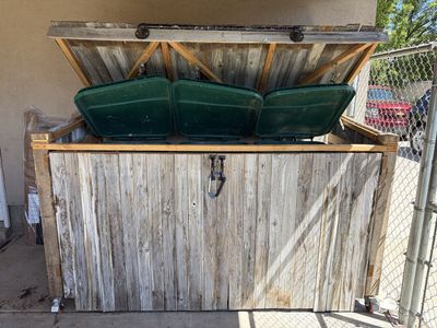 Custom Trash Can Storage Enclosure- Hand Built