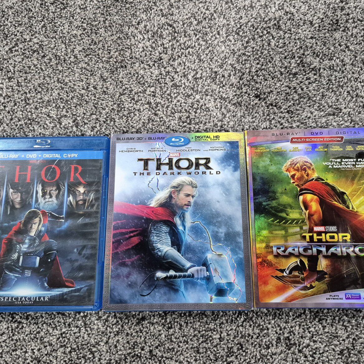 3 Thor Bluray Movies