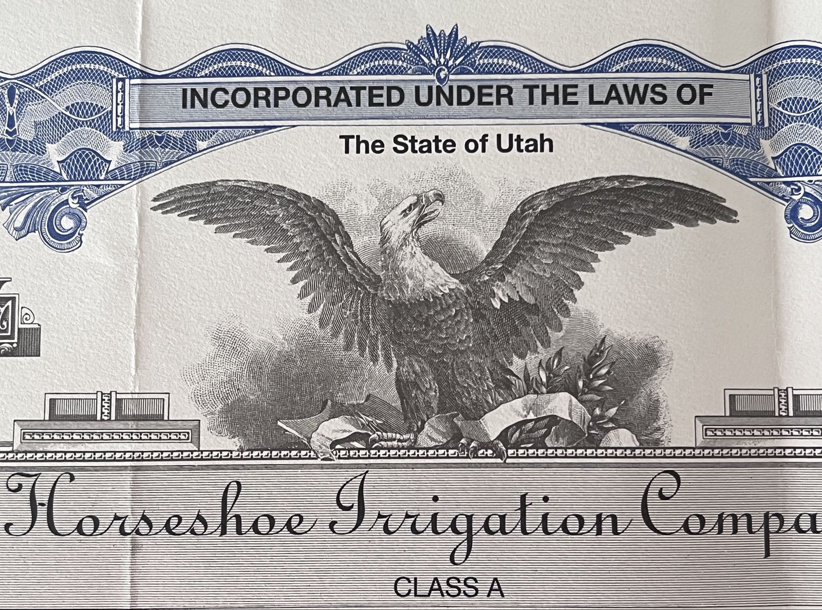 Horseshoe Irrigation Class A Water Shares - Spring City, Utah