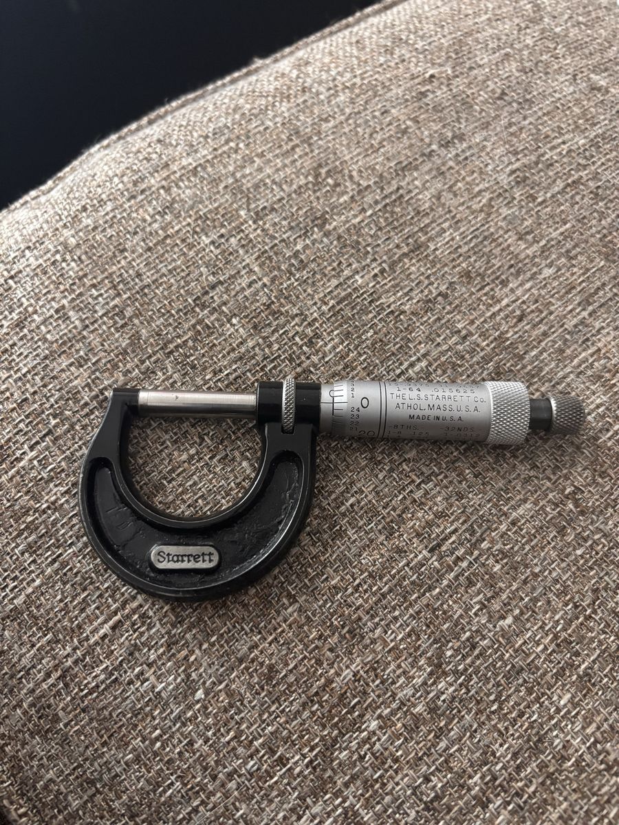 Nice Starett Series 436 Outside Micrometer 0-1"
