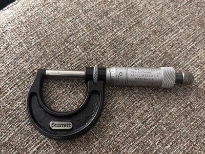 Nice Starett Series 436 Outside Micrometer 0-1"