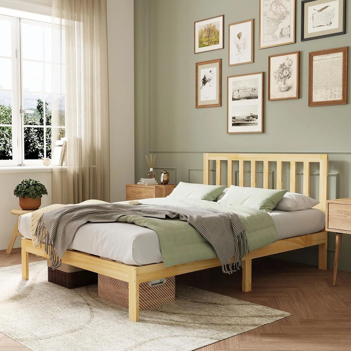 Brand New Full Sized Wood Bed Frame