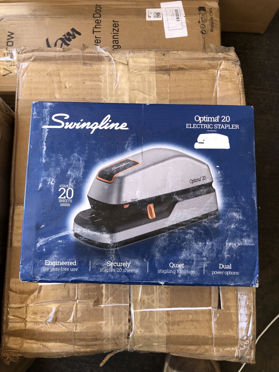 Swingline Optima 20 Electric Stapler - Jam-Free, 20-Sheet Capacity, Dual Power