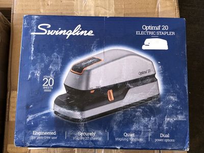 Swingline Optima 20 Electric Stapler - Jam-Free, 20-Sheet Capacity, Dual Power